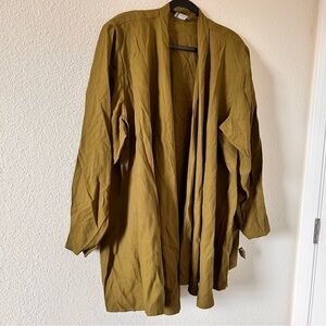 Timeless Creations VTG Open Front Cardigan Jacket Green Women Size 24W